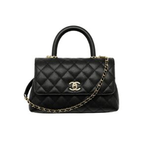 샤넬[chanel/팬더샵]코코핸들 스몰 플랩 백(블랙/금장/캐비어)