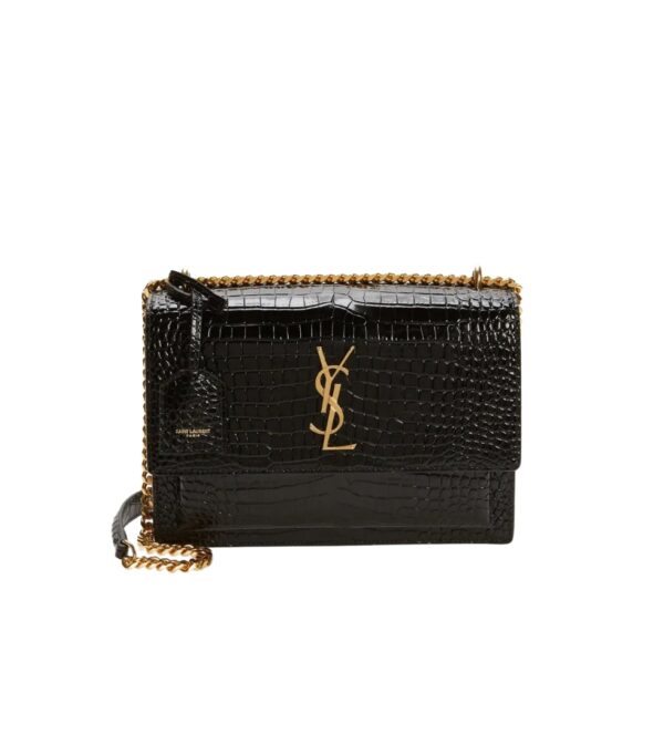생로랑[ysl]크로커다일 선셋 미디엄(블랙/금장)