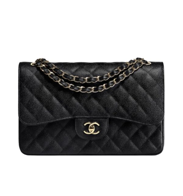 샤넬[chanel/팬더샵]클래식 플랩 백 점보(블랙/금장/캐비어)