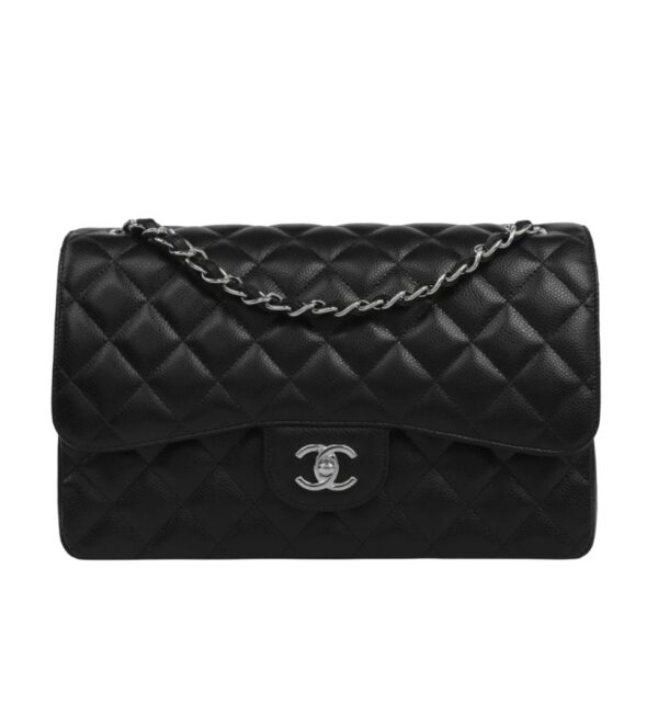 샤넬[chanel/팬더샵]클래식 플랩 백 점보(블랙/은장/캐비어)