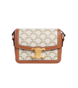 셀린느[celine/블랙프라임]트리옹프 백 틴(화이트/트리옹프 캔버스)