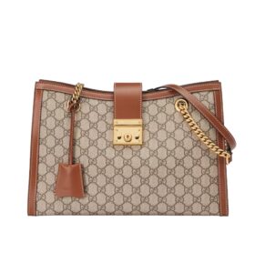 구찌[gucci/OC]패들락 미디엄 숄더백(GG수프림/브라운)
