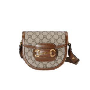 구찌[gucci/OC]홀스빗 1955 라운드 미니백(GG수프림/브라운)