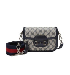 구찌[gucci/OC]홀스빗 1955 미니 숄더백(GG수프림/블루 블랙)
