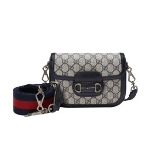 구찌[gucci/OC]홀스빗 1955 미니 숄더백(GG수프림/블루 블랙)