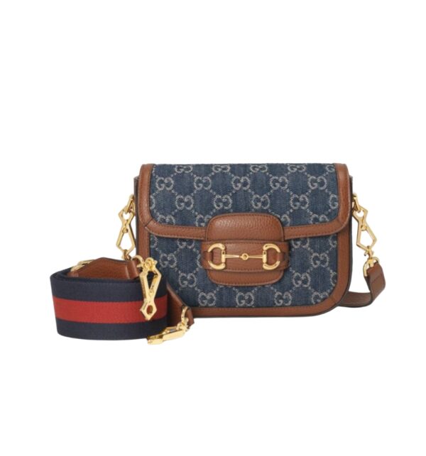 구찌[gucci/OC]홀스빗 1955 미니 숄더백(GG수프림/데님 브라운)