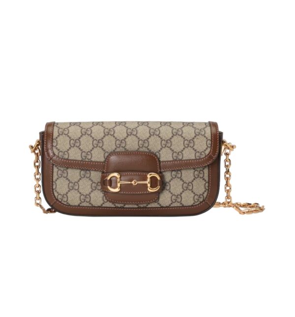 구찌[gucci/OC]홀스빗 1955 체인 스몰 숄더백(GG수프림 베이지/에보니)
