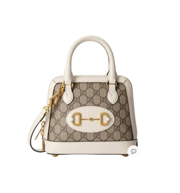 구찌[gucci/OC]홀스빗 1955 탑 핸들 미니 숄더백(GG수프림/화이트)