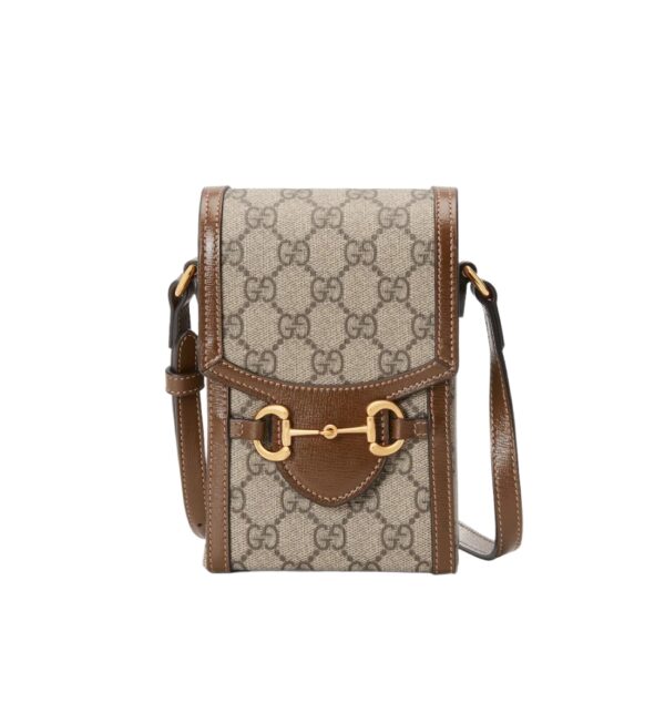 구찌[gucci/OC]홀스빗 1955 폰홀더 미니백(GG수프림/브라운)