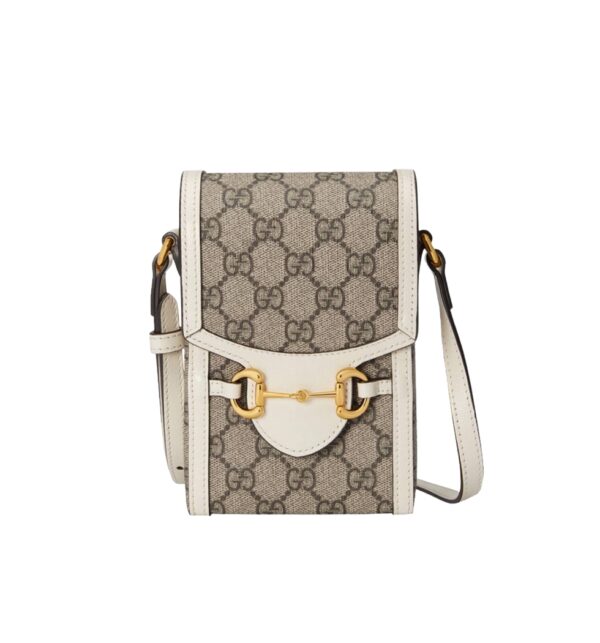 구찌[gucci/OC]홀스빗 1955 폰홀더 미니백(GG수프림/화이트)