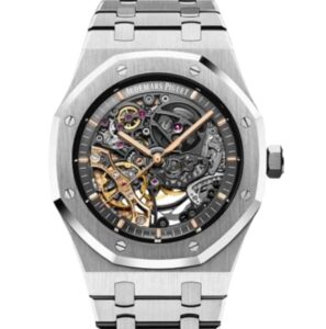 오데마피게 로얄오크 Double Balance Wheel Openworked 41mm 15407ST.OO.1220ST Full Steel Skeletonized Dial[APS]