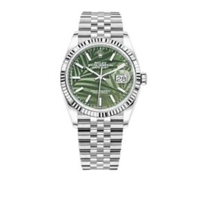 롤렉스 데이저스트 36mm 126234-0047 Full 904L Olive Green Palm Motif Dial Jubilee[VS]