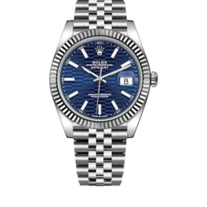 롤렉스 데이저스트 41mm 126334-0032 Full 904L Fluted Motif Blue Dial Jubilee[VS]