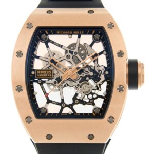 리차드밀 RM035 40mm Rose Gold Rubber Strap Skeletonized Dial[SONIC]