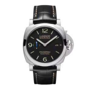 파네라이 루미노르 Marina 1950 3 Days 44mm PAM01312 Steel Leather Strap Black Dial[VS]