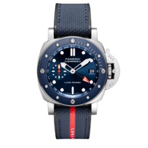 파네라이 섭머저블 GMT Luna Rossa 42mm PAM1507 Titanium Blue Rubber And Textile Straps Blue Dial[VS]