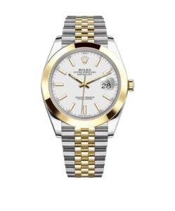 롤렉스 데이저스트 41mm 126303-0016 Gold Smooth Bezel Half Yellow Gold White Dial Jubilee[VS]