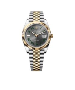 롤렉스 데이저스트 36mm 126233-0035 Half Gold Roman Numerals Wimbledon Grey Dial Jubilee[CLEAN]