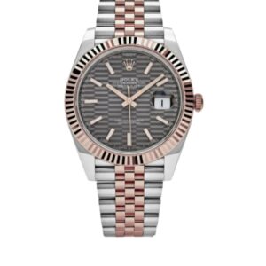 롤렉스 데이저스트 41mm Counterweight 126331-0020 Half Rose Gold Fluted Grey Dial Jubilee[ARF]