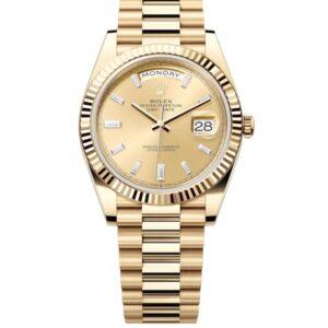 롤렉스 데이데이트 40mm Counterweight 228238 Full Yellow Gold Roman Numerals Gold Dial[ARF]