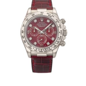 롤렉스 데이토나 40mm 116519 White Gold Rubber Strap Diamond Red Dial[CLEAN]