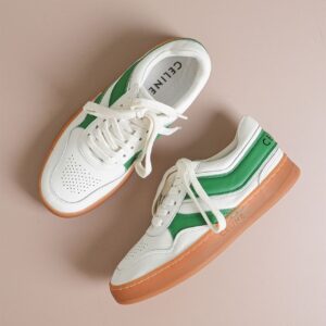 [국내배송]셀린느 트레이너 로우 레이스업 스니커즈 그린