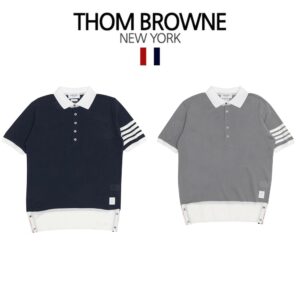 [국내배송]톰브라운 배색 카라 반팔(2color)