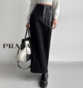 [국내배송]프라다 매드 롱 스커트 (벨트세트) da/sm