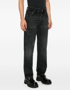 [국내배송]톰브라운 스틸로고 화이트패치 밍크융 흑청 슬림진