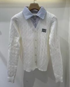 [국내배송]미우미우 꽈배기 셔츠 가디건