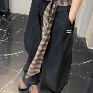 [국내배송]미우미우 베이지스카프 팬츠