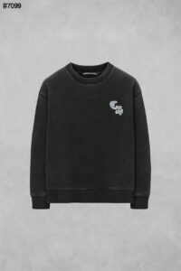 [국내배송]크롬하츠 빈티지 데님 패치 홀스슈 가먼트다잉 맨투맨 풀오버