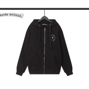 [국내배송]크롬하츠 십자가 가죽 라인 후드집업 티셔츠