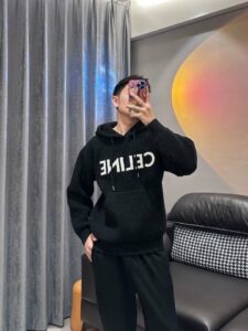 [국내배송]셀린느 로고자수 니트 후드