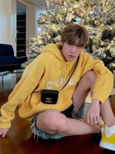 [국내배송]셀린느 로고패치 후드 니트