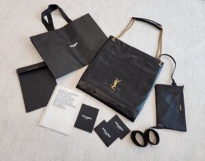 [국내배송]생로랑 (JAMIE) 제이미 포숑 체인 숄더백 781666 램스킨 블랙 최상위버전