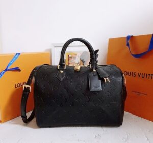 [국내배송]루이비통 스피디 소프트 30 모노그램 앙프렝뜨 블랙 M47186