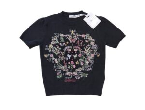 [국내배송]디올 캐시미어 디오라마르 반팔 자수 니트 웨어