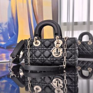 [국내배송]디올 레이디 디조이백 스몰 블랙 금장