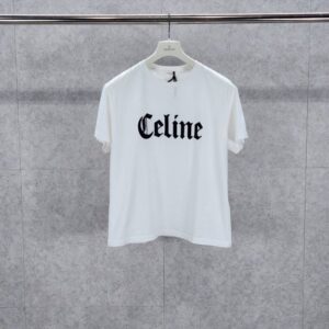 [국내배송]셀린느 자수로고 반팔 티셔츠