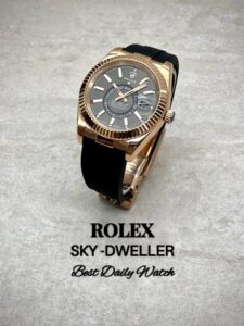 [국내배송]로렉스 스카이드월러 에버로즈 골드 딥그레이 다이얼