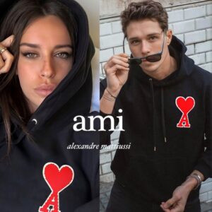 [국내배송]아미 레드 빅패치 후드