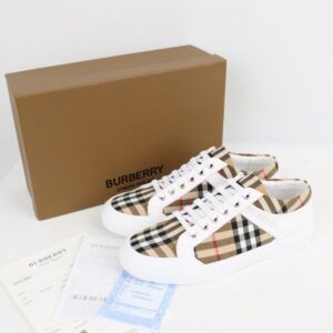 [국내배송]버버리 빈티지 체크 코튼 스니커즈