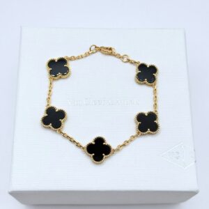 [국내배송]반클리프 빈티지 알함브라 팔찌 옐로우 골드