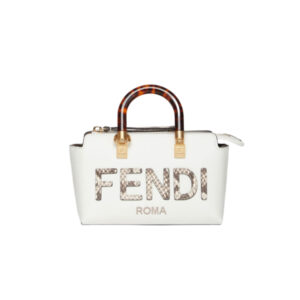 [프리미엄/해외배송]펜디 바이더웨이 보스턴 백 미니 이그조틱(화이트)